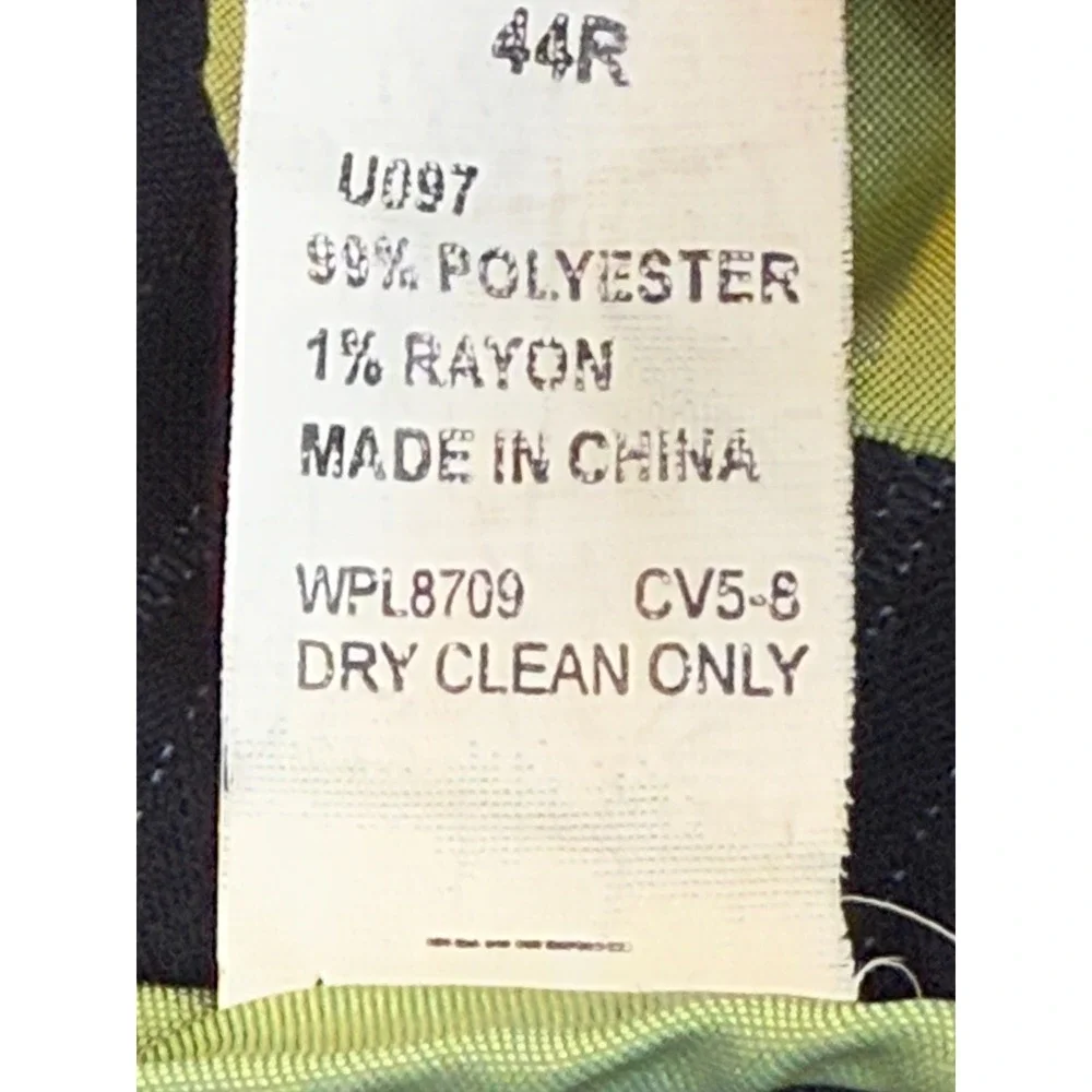 Cubavera Mens Pinstripe Suit Sz 44R‎ Navy Blue Green Lining Business